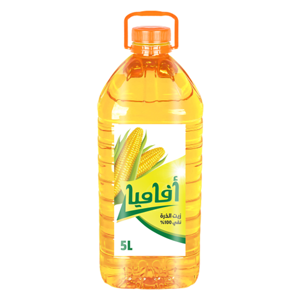 زيت الذرة النقي أفاميا 5 لتر عبوة مربعة